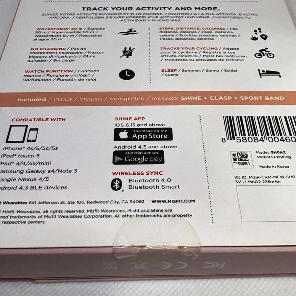 Misfit Shine Fitness + Sleep Monitor New! In Box!